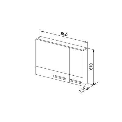 Aquanet Нота 90 00165371 зеркало без светильника, белое (камерино)