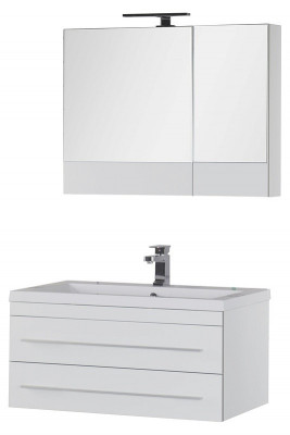 Aquanet Нота 90 00165371 зеркало без светильника, белое (камерино)