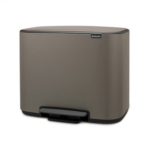Brabantia Bo 121203 мусорный бак с педалью (11 л + 23 л), платиновый
