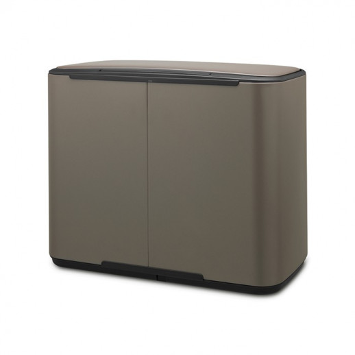 Brabantia Bo 121203 мусорный бак с педалью (11 л + 23 л), платиновый