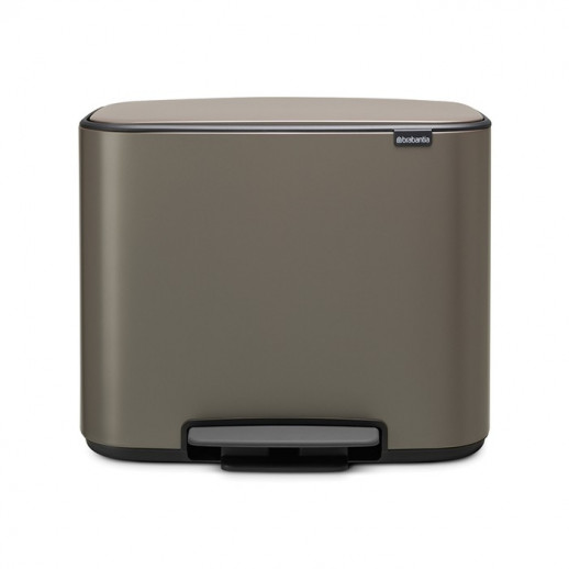 Brabantia Bo 121203 мусорный бак с педалью (11 л + 23 л), платиновый