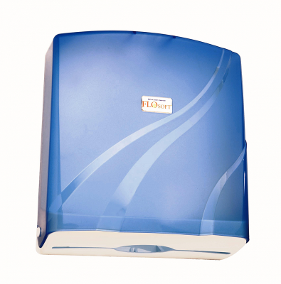 Диспенсер для листовых полотенец Primanova (прозрачно-голубой) ABS- пластик. 26х29х10 см. (F070M) D-SD32/M