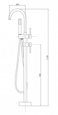 Timo Saona 2300/00Y-CR chrome напольный смеситель для ванны, хром