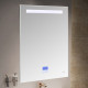 Зеркало в ванную с LED-подсветкой MELANA-6080 подогрев часы Bluetooth MLN-LED023 600х800  (MLN-LED023)