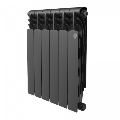 Радиатор биметаллический Royal Thermo Revolution Bimetall 500 2.0/Noir Sable, 6 секций