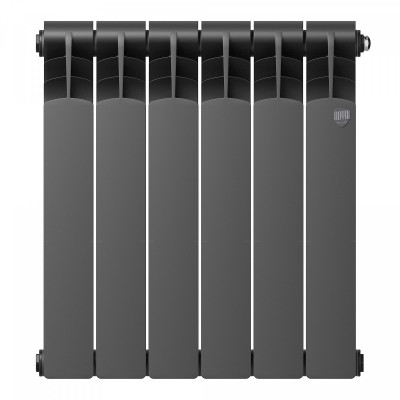 Радиатор биметаллический Royal Thermo Revolution Bimetall 500 2.0/Noir Sable, 6 секций