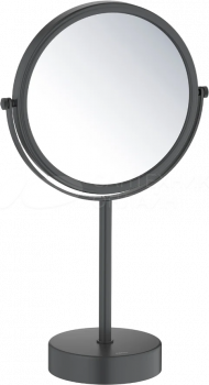 Косметическое зеркало AQUATEK AQ4914MB настольное, с увеличением, матовое черное