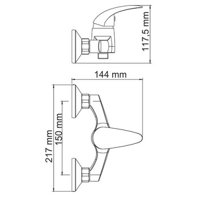 WasserKRAFT Isen 2602 cмеситель для душа настенный