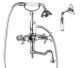 Смеситель для ванны с поворотным изливом с ручным душем, шлангом 150 см CEZARES NOSTALGIA-VDF-01-M  (NOSTALGIA-VDF-01-M)