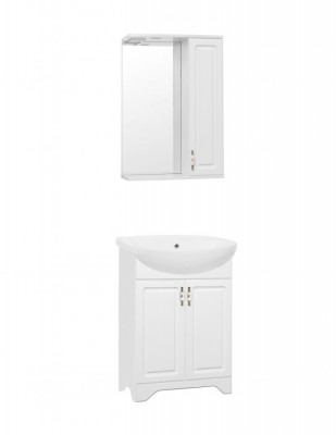 Комплект мебели для ванной Style Line Олеандр-2 55 Люкс белый