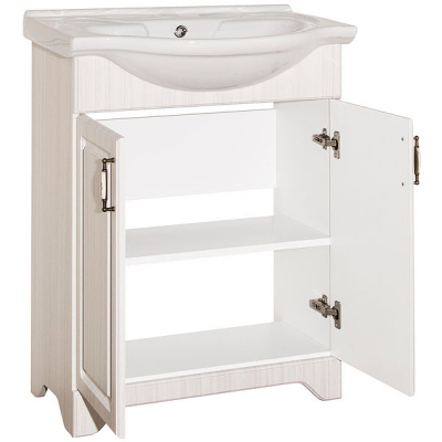 Тумба Style Line Олеандр-2 65 Люкс (ЛС-00000199) с раковиной, рельеф пастель