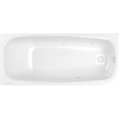 Ванна акриловая Whitecross Layla 170x75 0102.170075.100.SOFT.WH с гидромассажем прямоугольная