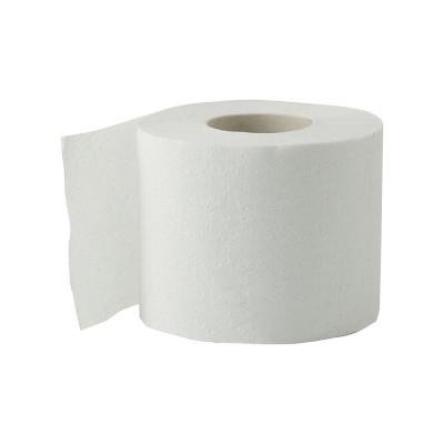 Бумага туалетная 1-слойная со втулкой, бытовая, белая  (52м) в упаковке 48 рулонов