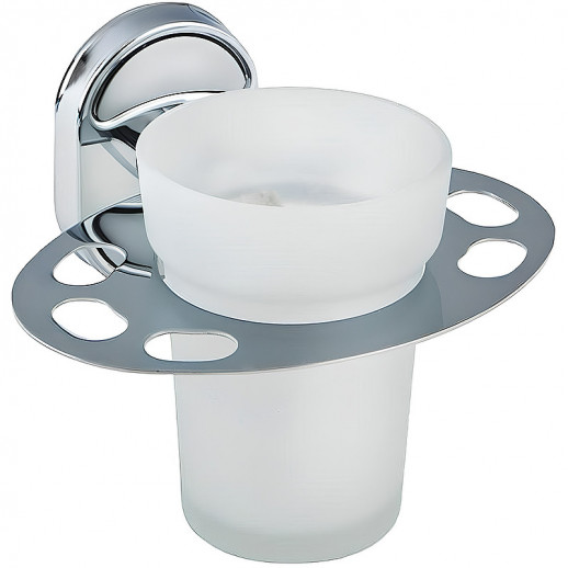 Стакан для зубных щеток Haiba HB1906 настенный (металл стекло) хром