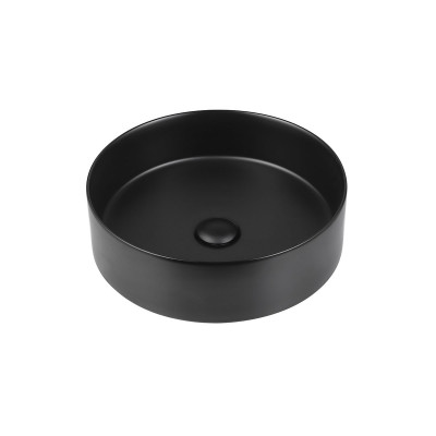 Раковина керамическая Vincea VBS-216MB 400х400х120 накладная круглая черный