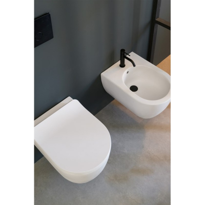 Унитаз подвесной Scarabeo Glam BICOLORS 5201TW 50х36 см, белый