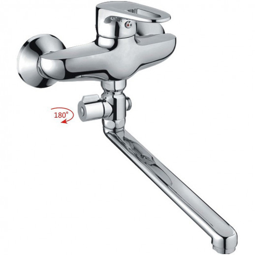 Смеситель для ванны Haiba HB2168 с душевым гарнитуром (латунь) хром