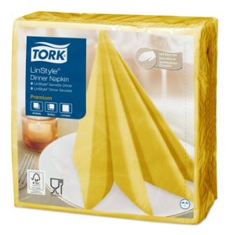 Салфетки Tork LinStyle, Premium, 39х39 см, 1 сл, 50 листов, фисташковые