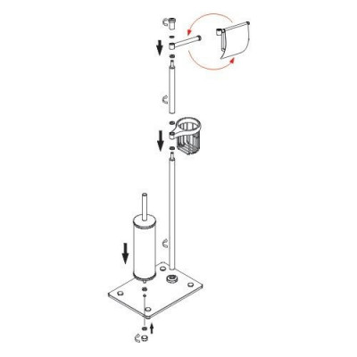 WasserKRAFT Exter K-1234 стойка напольная комбинированная, светлая бронза
