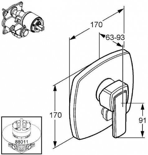 Смеситель для ванны KLUDI Q-BEO хром 506500575