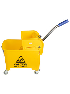 Ведро на колесах с отжимом желтое 20л Baiyun Cleaning AF08068-Y