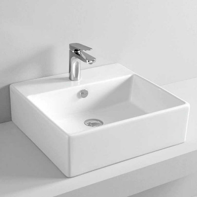 Раковина подвесная Artceram Quadro 50 QUL002 01 00 белая глянцевая прямоугольная