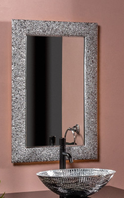 Зеркало в ванную Boheme 538 настенное 75 х 97 см серебро