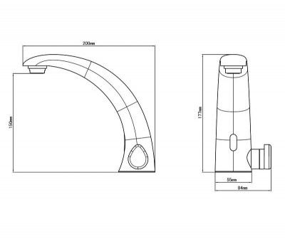 Kopfgescheit KR5146DC автоматический сенсорный смеситель для раковины, хром