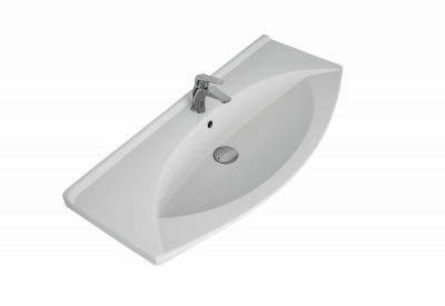 Мебельный умывальник Dreja LAGUNA 105 см, белая керамика