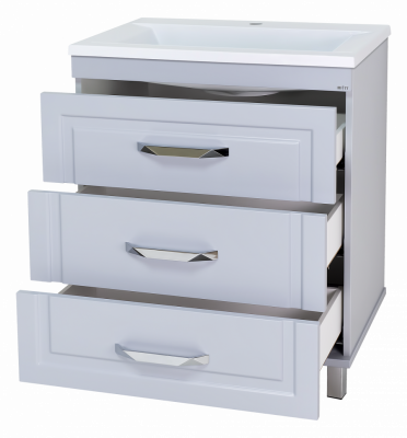 Тумба для раковины Misty Терра - 70 с 3 ящ. серая П-Тер01070-01503Я