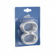 Кольца для штор и карнизов GFmark в ванную и душевую, хромированные, пластиковые - упаковка / 12 штук / (75002)  (75002)