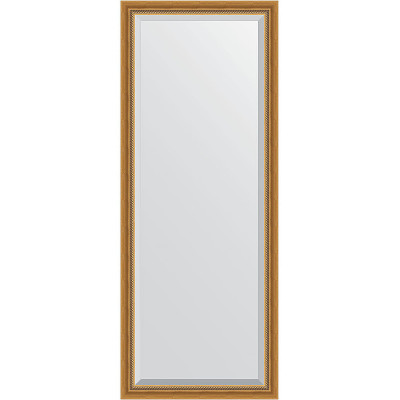 Зеркало напольное Evoform Exclusive Floor 198х78 BY 6101 с фацетом в багетной раме Состаренное золото с плетением 70 мм