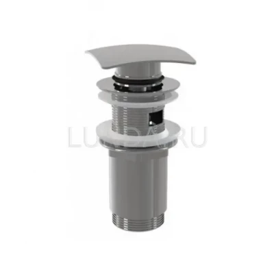 Донный клапан для умывальника CLICK/CLACK 5/4", цельнометаллический с квадратной заглушкой, ALCA (A393)