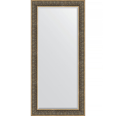 Зеркало настенное Evoform Exclusive 169х79 BY 3605 с фацетом в багетной раме Вензель серебряный 101 мм
