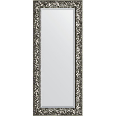 Зеркало настенное Evoform Exclusive 149х64 BY 3546 с фацетом в багетной раме Византия серебро 99 мм