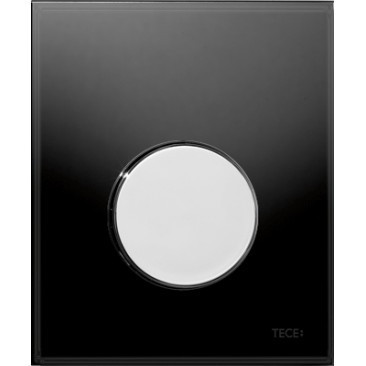 TECE TECEloop Urinal, панель смыва для писсуара стеклянная. Стекло черное, клавиша нержавеющая сталь. 9242663