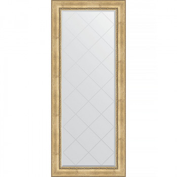Зеркало настенное Evoform ExclusiveG Floor 207х87 BY 6338 с гравировкой в багетной раме Состаренное серебро с орнаментом 120 мм