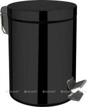 Ведро для мусора Aquanet 8072MB 5 литров черный напольное (00241920)