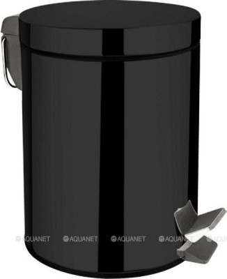 Ведро для мусора Aquanet 8072MB 5 литров черный напольное (00241920)