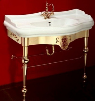 MIGLIORE BELLA 20717 консоль напольная с решеткой, 100 см, золото