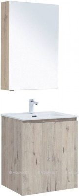 Комплект мебели для ванной Aquanet Алвита New 60 2 дверцы, дуб веллингтон белый (00274222)