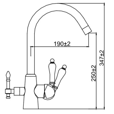 Смеситель для кухонной мойки KAISER Vincent (31744-3) бронза