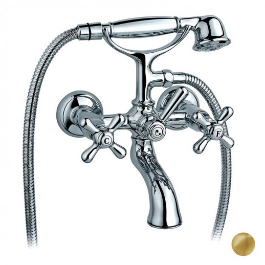 Nicolazzi Nuova Brenta 2501 AG смеситель для ванны с ручным душем, античное золото
