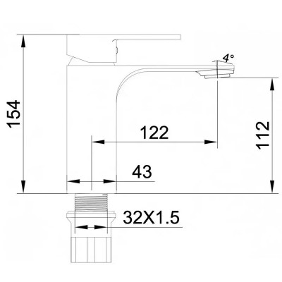Смеситель для раковины Schein 8611 хром