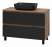 Тумба под раковину напольная Brevita Dakota 1000x480x620 черный, темное дерево (DAK-07100-19/02-2Я)