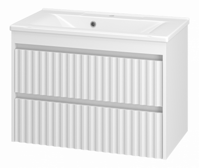 Тумба под раковину Brevita Балатон 80 подвесная BAL-06080-01-01П2Я белая