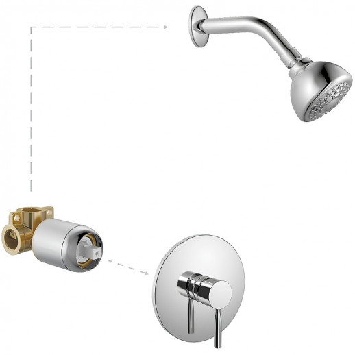 Душевая система Haiba HB80088 (латунь пластик) хром