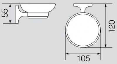 Veragio Oscar Cromo OSC-5250.CR мыльница настенная, хром/матовое стекло
