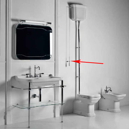 Kerasan Waldorf 754590cr механизм слива "CATIS" для высокого бачка, хром