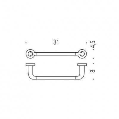 COLOMBO BASIC B2709 полотенцедержатель, хром
